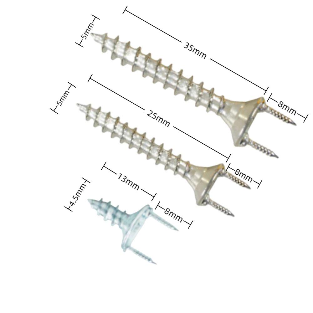 50 ШТ. Двухголовочный Оцинкованный Стальной Гвоздь Прочный Невидимый Без Шляпки с Аксессуарами Декоративная Работа Гвоздь-Барашек