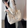 Japanese Versatile Canvas Bag Shoulder Bag Large Tote Bag Female Class Commuter Student Messenger Bag Large Capacity Shopping Bag