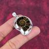 Подвеска из цельного серебра 925 пробы с ископаемым аммонитом, ювелирное изделие ручной работы с драгоценными камнями на День памяти