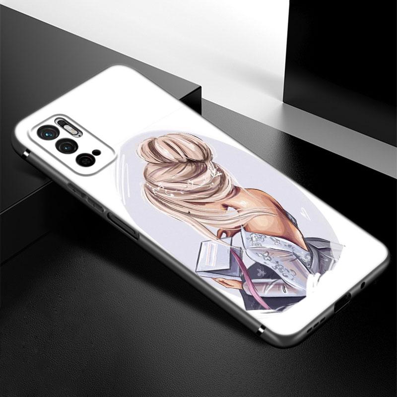 Чехол для телефона Girl Princess Love для Xiaomi Redmi Note 7 8 9 10 Lite 11 11E 11T 12 Pro 11S 4G 10T 5G 8T 9S 10S, мягкий черный чехол из ТПУ