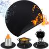 LMETJMA Fire Pit Mat Under Grill Mat Round Grill Mat Fireproof Under Grill Mat Oil-Proof Waterproof BBQ Pad for Deck JT334