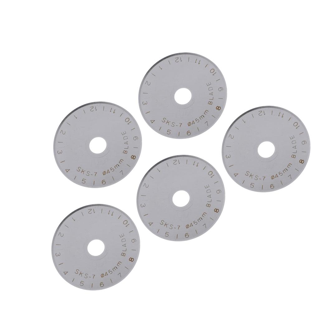 5 шт. 45 мм лезвия для вращающегося резака из легированной стали сменные лезвия для ткани, кожи, бумаги