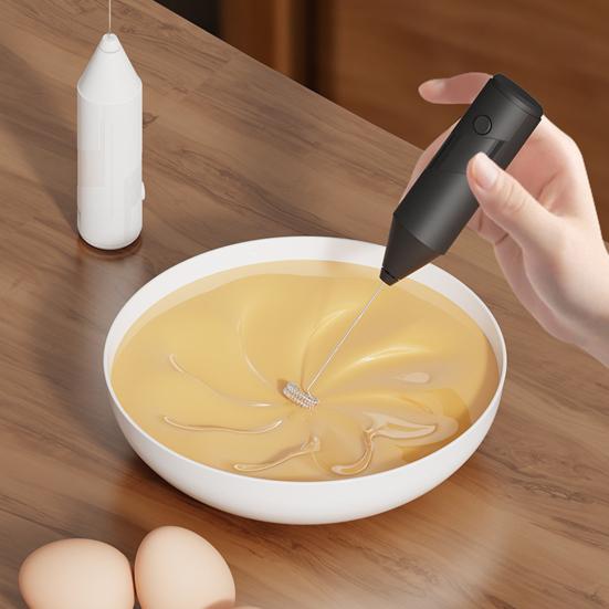 Ручной миксер, вспениватель молока со смесительной головкой из нержавеющей стали, долговечный аккумулятор, эффективный венчик для взбивания, миксер для напитков, мини-пенообразователь для латте, капучино