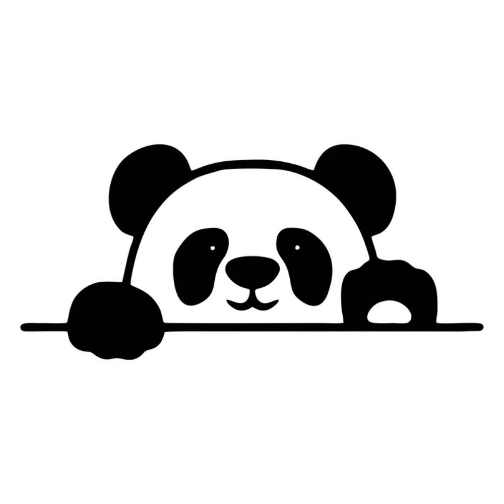 Vinyl Car 3D Panda Stickers Universal Simulation Panda Cars Decal  Car-Styling