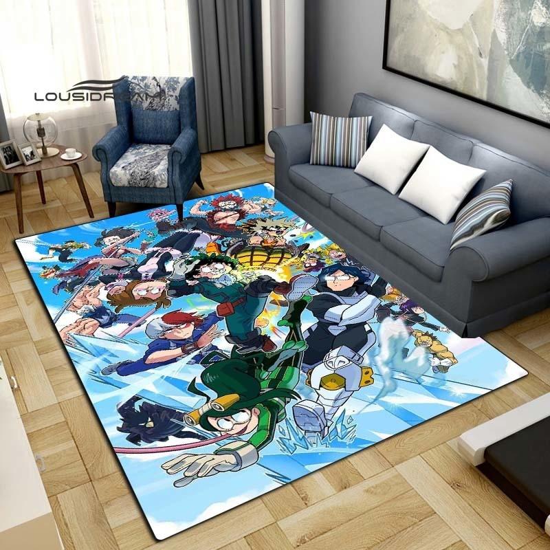 Коврики My Hero Academia, модный 3D-печать, аниме, гостиная, спальня, большой мягкий ковер, домашний милый коврик для детской комнаты