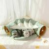 Foldable Cat Tunnel Bed with Crinkly Paper: Perfect Toy for Indoor Cats To Play and Exercise