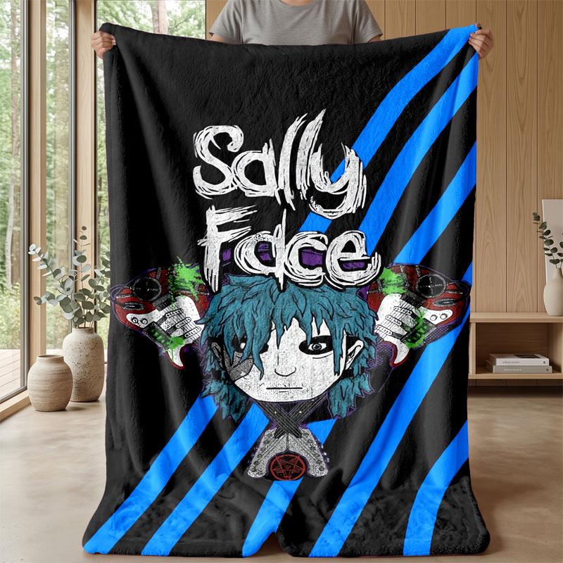 Soft Flannel Blanket Lightweight Cozy Bedroom Living Room CoverSally Face