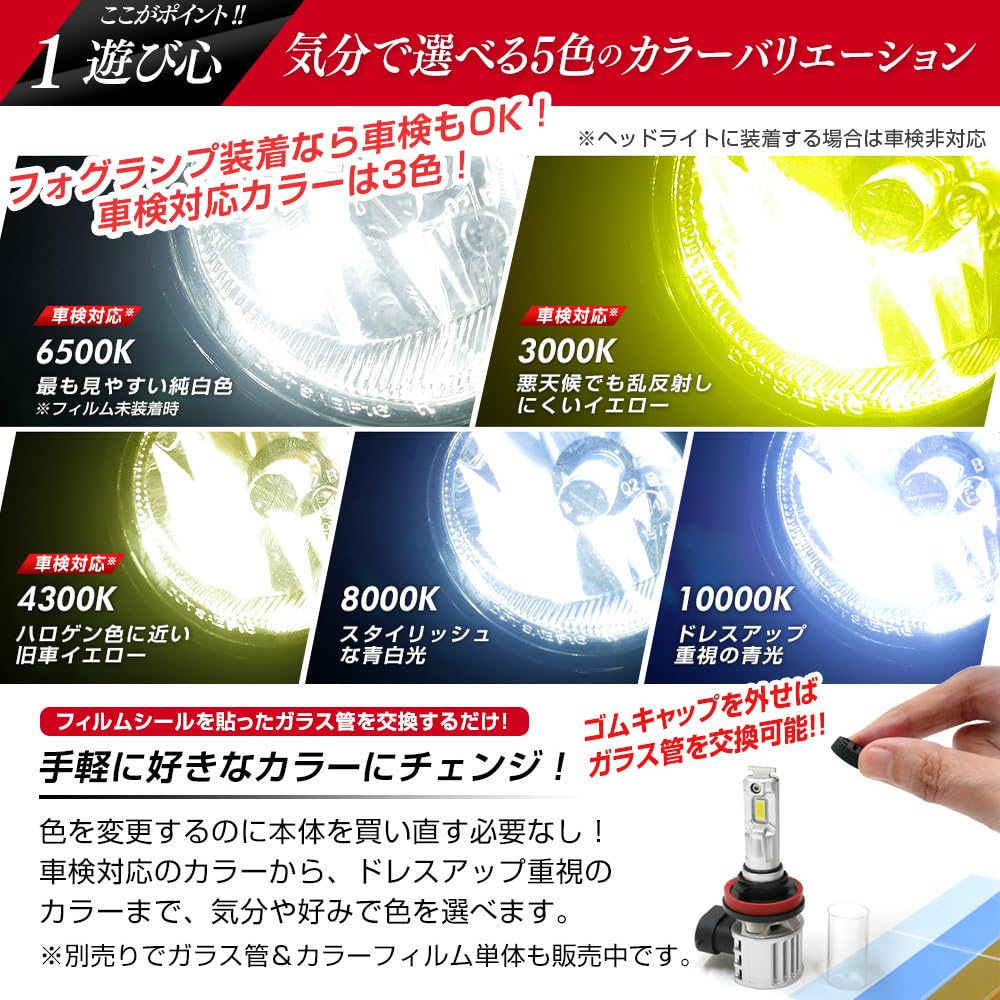 Светодиодная противотуманная фара Shingen XR Mini HB4 9006 Integrated 3000K 4300K 6500K 8000K 10000K 12V All-in-One