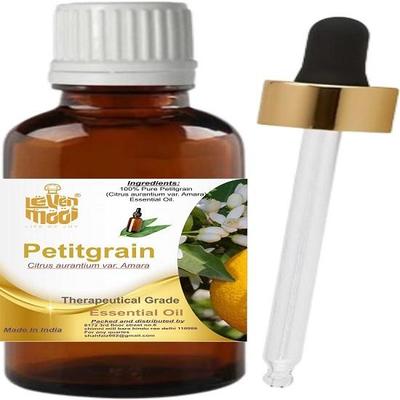 Левенмуй Петитгрейн (Citrus aurantium) Чистое и натуральное эфирное масло терапевтического качества в стеклянной емкости