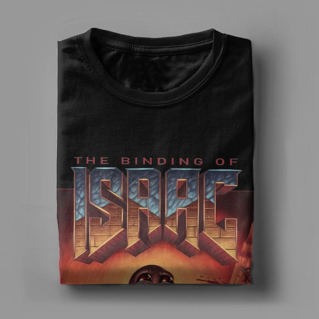 Funny The Binding Of Isaac 90s T-Shirt Men Round Neck 100% Cotton T Shirts Short Sleeve Tee Shirt Summer Clothes