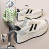 BN002 Women's Height-Enhancing Casual Shoes - Thick-Soled, Spliced Leather, Trendy Spring/Summer 2024 Sports Shoes for Students