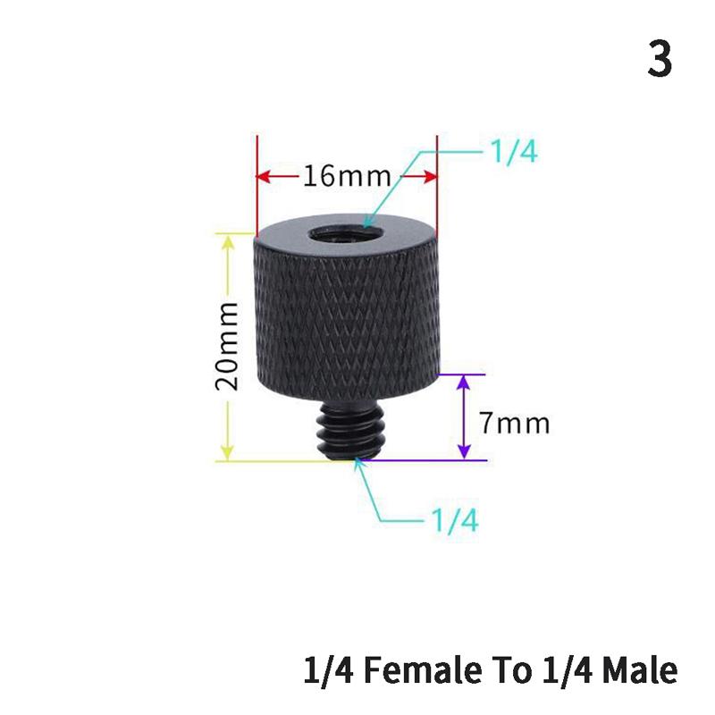 Black 1/4" To 3/8" Male To Female Thread Screw Mount Adapter Tripod Plate Screw Mount For Camera Flash Tripod Light Stand