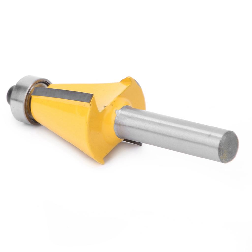 8mm Shank Chamfer Bevel Edging Router Bit with Bearing Woodworking Milling Cutter15 Degrees