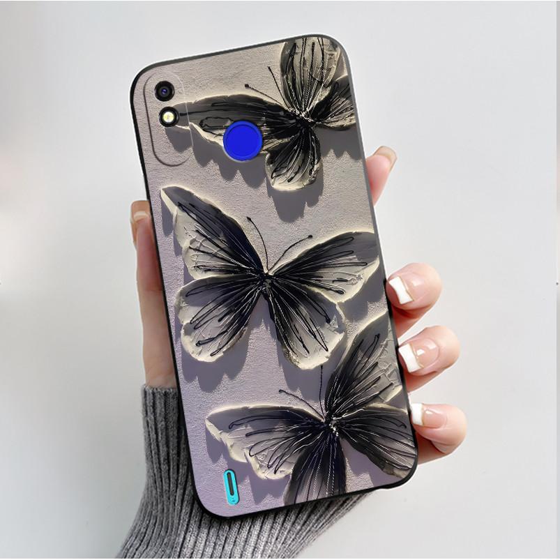 Печатный чехол для телефона Tecno Spark 4 Lite/POP 3PLUS Funda Capa Мягкий силиконовый черный корпус Чехол Милый Цветок Мультяшный Корпус Coque