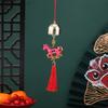 Кулон Лошадь на Китайский Новый год 2026 Фэн-шуй Амулет Зодиакального животного Подвесное украшение с кисточкой и колокольчиком для Удачи Богатства Успеха Дом Магазин Дверь Окно