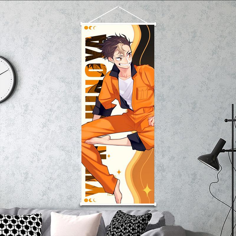 Anime Haikyuu Scroll Posters Wall Hanging Painting Home Scroll Canvas Gift