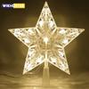 15cm Christmas Tree Decoration Stars Warm White Lights Home Room Decor LED Shining Lamp Xmas Festival