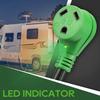 RVGUARD 30 Amp To 110 Volt RV Adapter Cord 12 Inch, NEMA 5-15P To NEMA TT-30R Electrical Power Adapter With LED Power Indicator, Green, ETL Listed