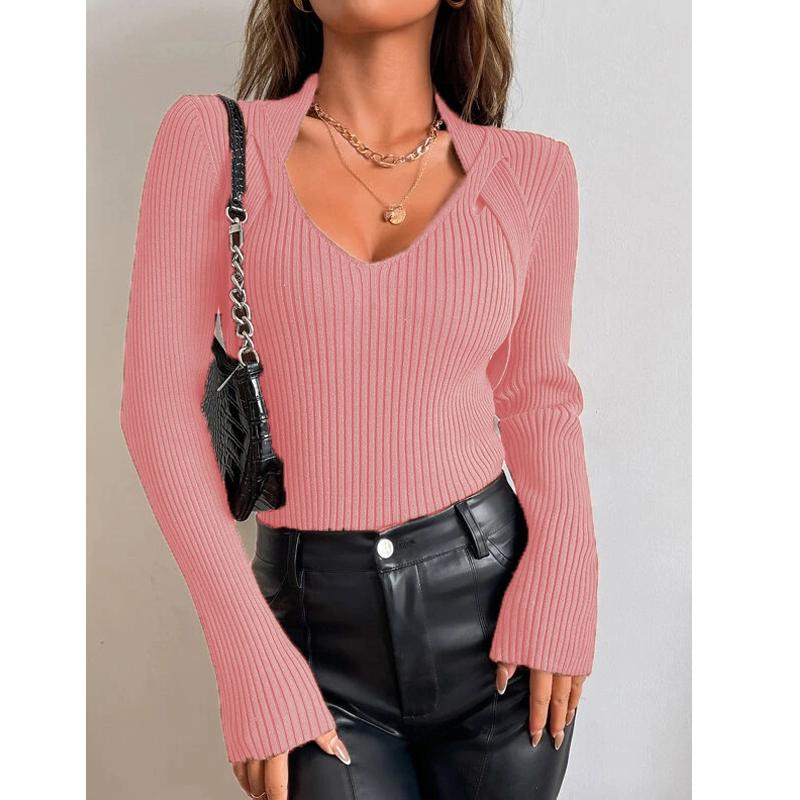 Женская мода с длинным рукавом повседневный пуловер топы осень зима Femme Knit Pull свитер
