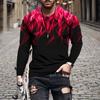 Long Sleeve Tee Shirts For Men,Mens Fashion Printed O-Neck T-Shirt Tops Casual Sport Athletic Pullover Blouse