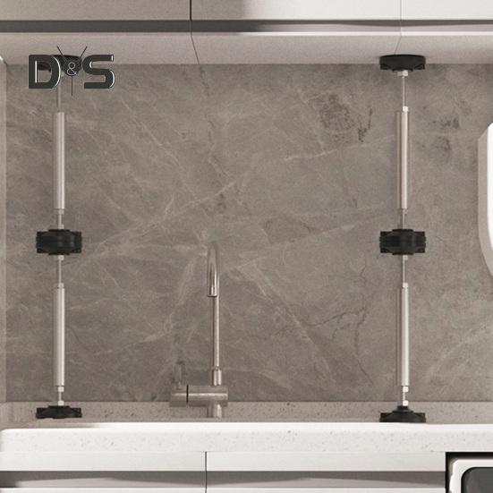 1 пара опорных ножек для мебели, регулируемые телескопические стойки из нержавеющей стали, простая установка, опорные ножки с противоскользящими накладками для кровати, дивана, комода, телевизора