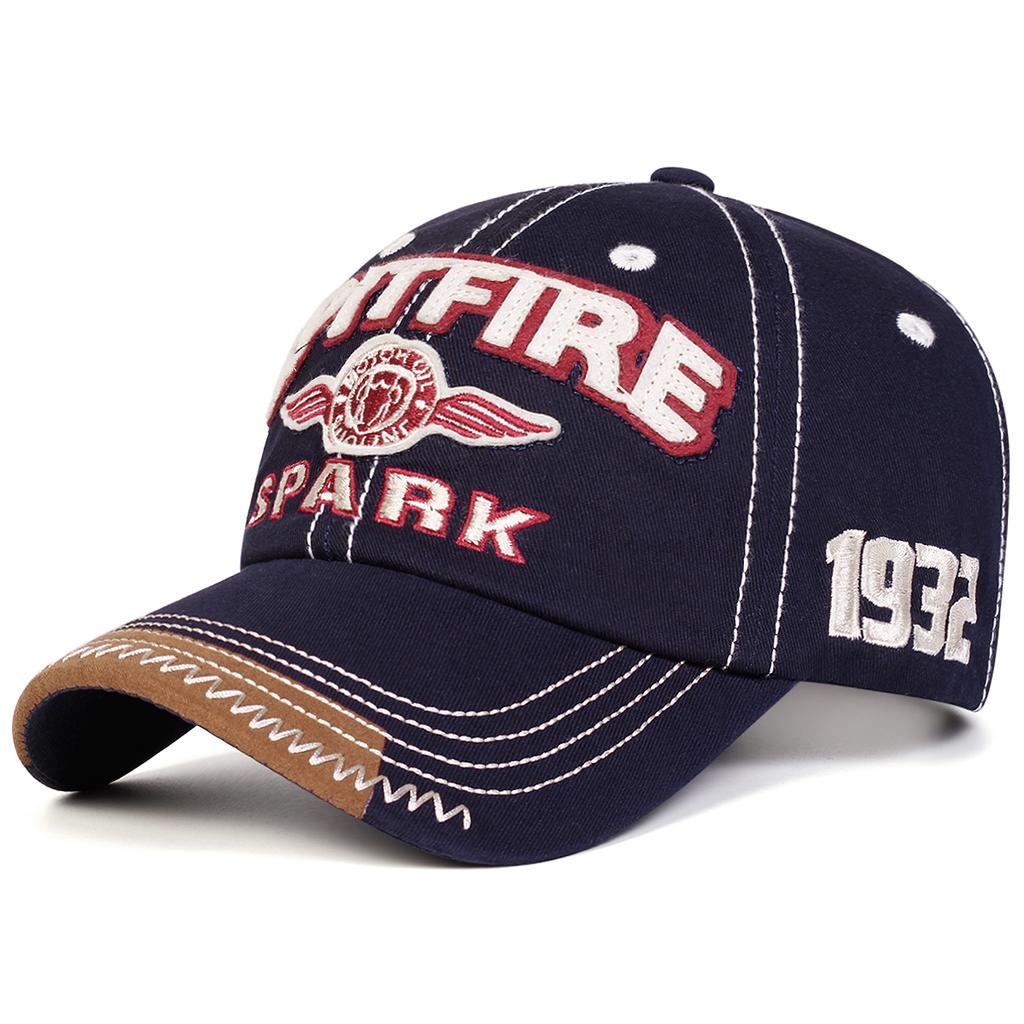 Мужская бейсболка с буквой SPITFIRE SPARK Ретро Модная Повседневная Спортивная Кепка Регулируемая Хлопковая Хип-хоп Кепки Дорожные Кепки