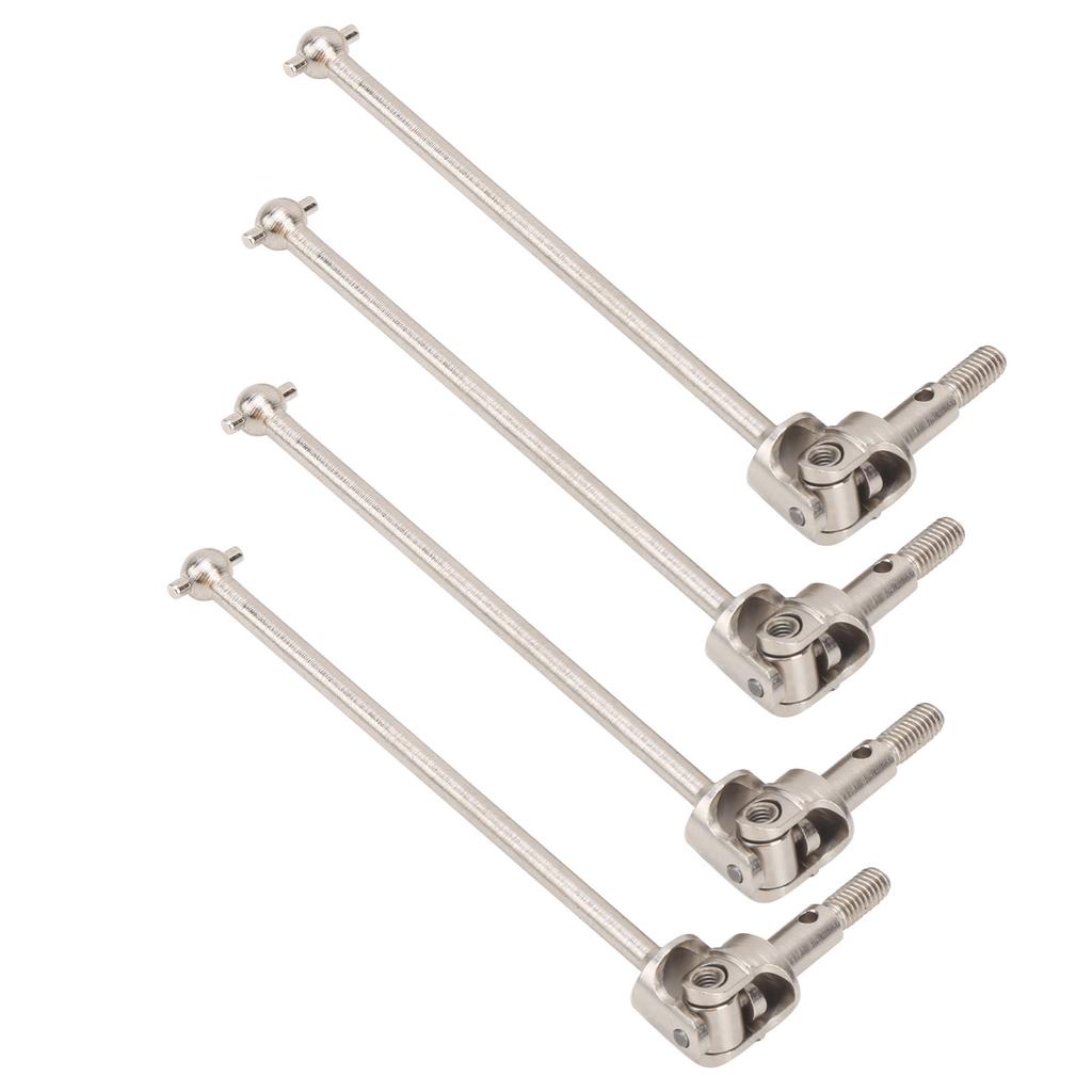 4 шт. Универсальный приводной вал Стальной маятниковый вал Аксессуар для радиоуправляемой машины Подходит для HSP 94111 110 Радиоуправляемая машинаСеребристый