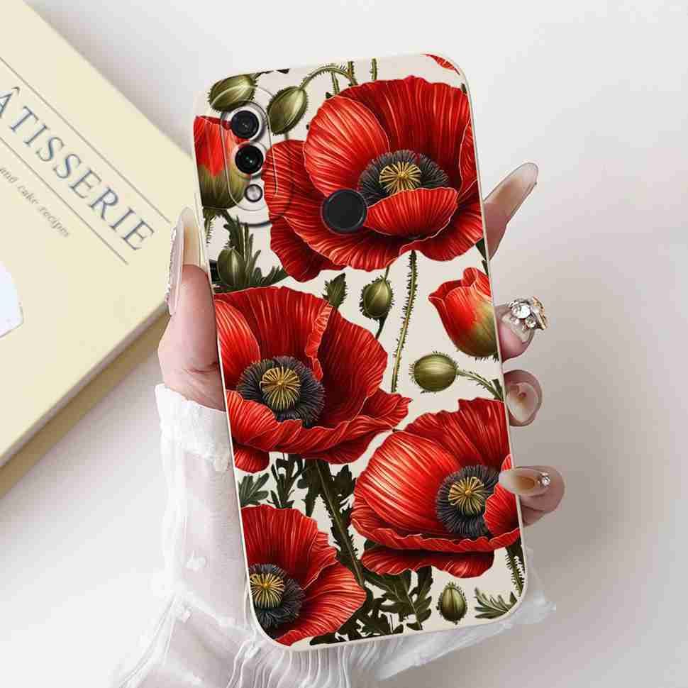 For Xiaomi Redmi Note 7 6.3" Casing Cute Cartoon Shockproof Back Cover For Redmi Note 7 note7 Flower Soft Silicone Phone Cases