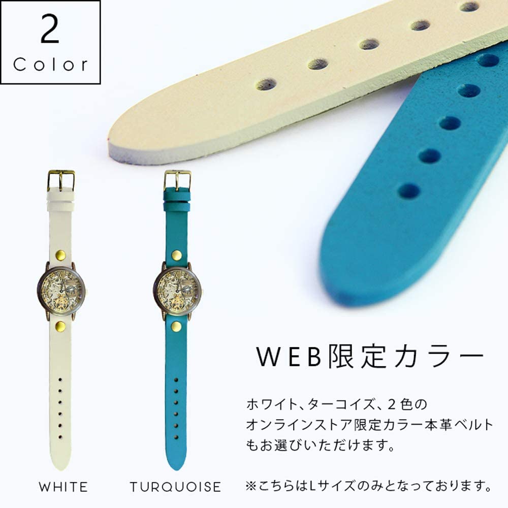 Часы Moola Rebic с ручным заводом, сделано в Японии, скелетон RER-30B (Л, Коричневый)