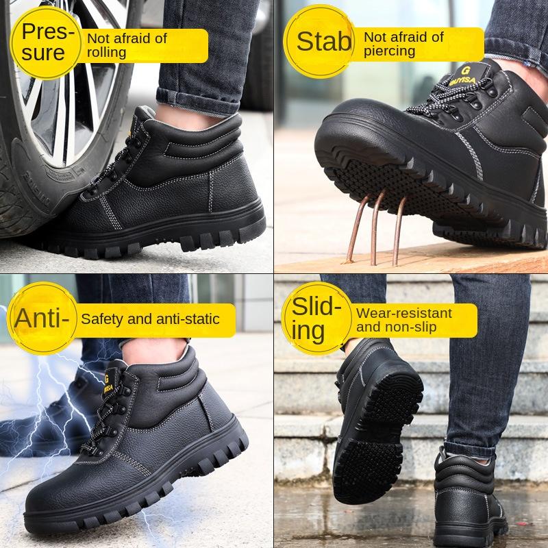 Обувь для страхования труда Мужская защитная обувь с защитой от ударов, проколов, скольжения и статического электричества, рабочая защитная обувь