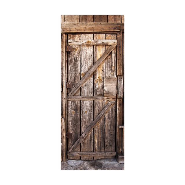 Ретро деревянная наклейка на дверь, настенная художественная роспись, 3D видение, обои для гостиной, сделай сам, наклейки на стену, ПВХ, виниловый дверной постер, домашний декор