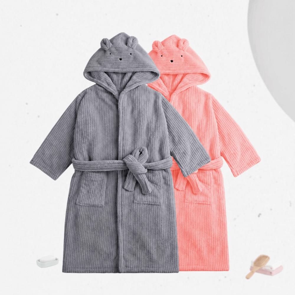 Soft Flannel Robes Clothes Thickened Children's Nightgown High Quality Kids Bathrobe  Winter