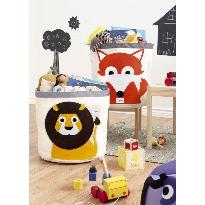 Sac à jouets Lion 3 Sprouts Jaune