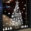 Christmas Santa Claus Snowflake Glass Windows New Year Sticker Wall Decals Wallpaper Wall Stickers Living Room Home Decor Mural