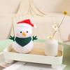 Anime Christmas Snowman Pendant Fluffy Xmas Ornament Snowman Plush Toy  Christmas Gift