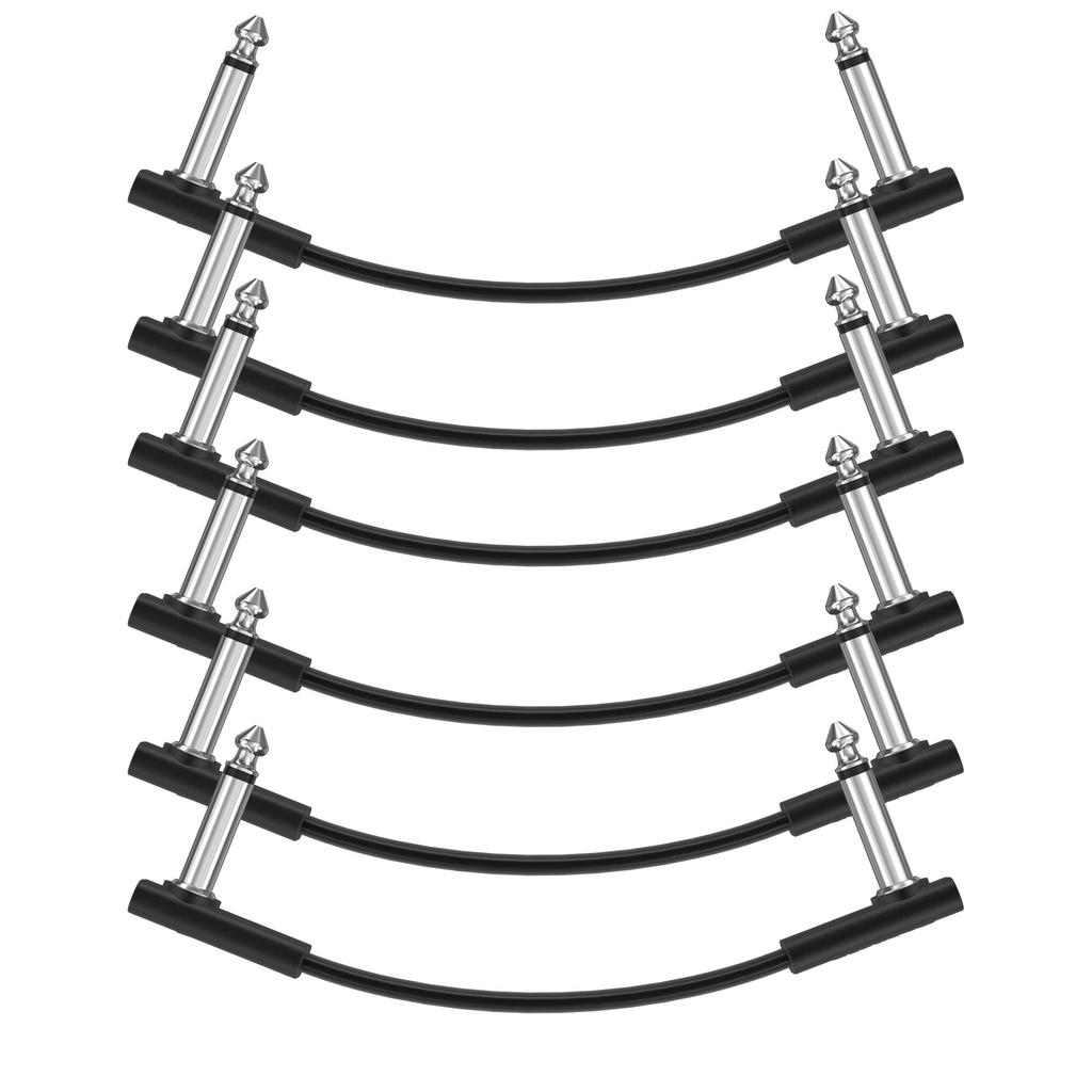 Donner 15 см соединительный кабель для гитарного эффектора черный (6шт)