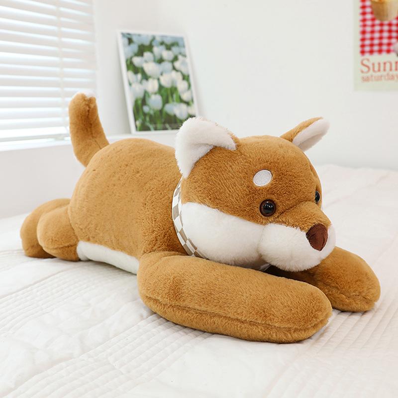 Шарф Шиба-ину Подушка-игрушка Кукла Симуляция Собачья кровать Украшение Кукла Хаски Плюшевая игрушка Кукла