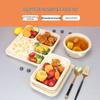 Degradable 4-Compartment Takeout Meal Box