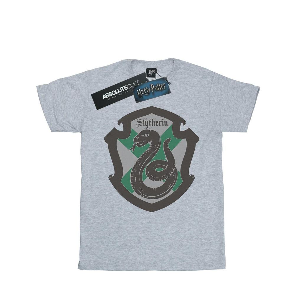 Harry Potter Mens Slytherin Crest Flat T-Shirt
