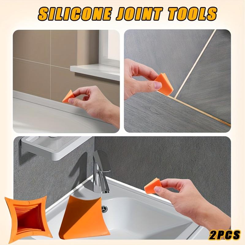 2Pcs Silicone Caulking Tool Set Sealant Grout Finishing Tool Spreader Spatula Scraper for Kitchen Bathroom Floor Sealant Sealing