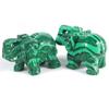 Handmade Carved Tangling Jade Elephant Gemstone Natural Crystal Figurine Good Luck Ornaments