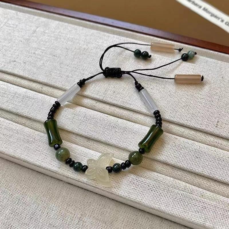 Отличительный Современный Китайский Янтарный Браслет Узел Мира Ручной работы Женский Для