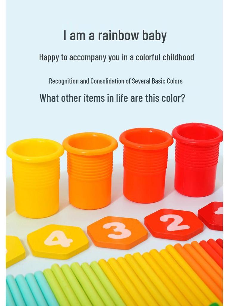 Монтессори Морковь Счёт и Сопоставление Цветов Интеллектуальная Коробка - Развивающая Игрушка для Развития в Раннем Детстве