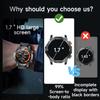 2025 New Military Edition Smart Watch Men 1000mAh Battery 1.7-inch AMOLED HD Display Bluetooth Call Clock Smartwatch LED Flashlight