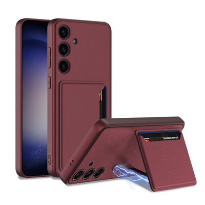 Кожаный чехол-кошелек с магнитным кронштейном для Samsung Galaxy S24 Ultra Plus 5G, чехол для телефона, защита камеры, противоударный чехол, чехлы