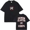 Anime Demon Slayer Corps Logo Graphic T-shirts Summer Men's Women Casual Cotton Retro Tshirt Male Oversized Short Sleeve T Shirt