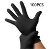 100/50/20pcs Black Latex Powder Free Disposable Nitrile Gloves Perfect for Tattooing Manicures Salon Cleaning Disposable Apparel
