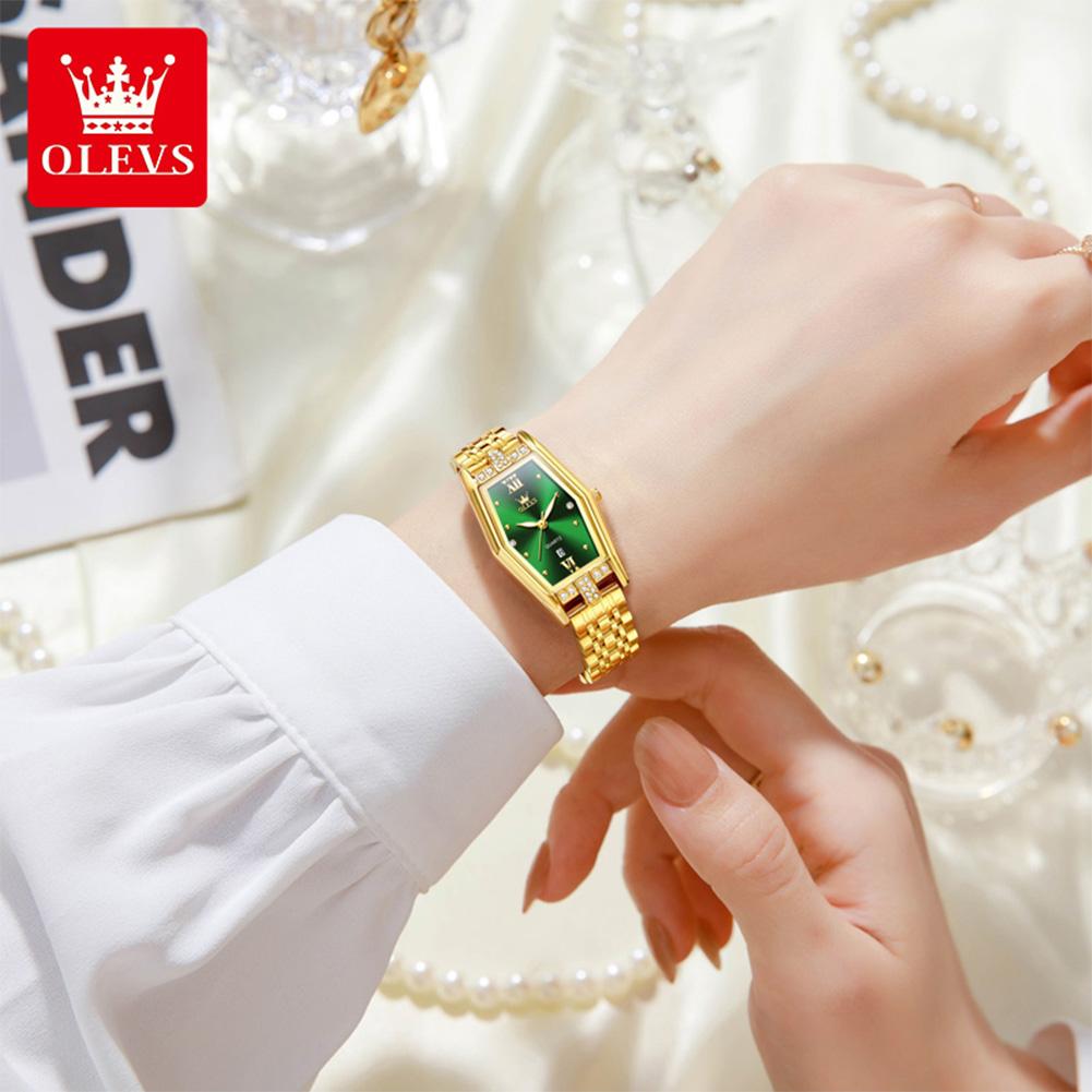 Элегантные женские часы Модные кварцевые часы Водонепроницаемые Светящиеся Наручные часы из нержавеющей стали Подарки