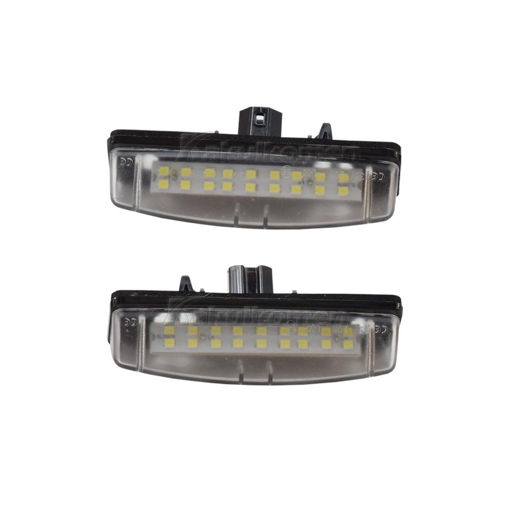 2Pcs For Toyota Camry Aurion Avensis Verso Echo Prius Mitsubishi Colt plus Grandis White LED Number License Plate Light License Plate Lights 2