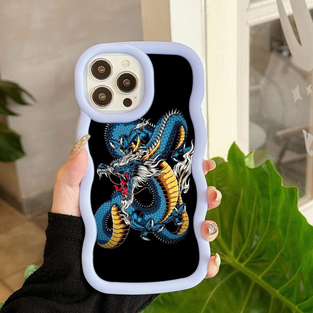 Чехлы для телефонов Ae77 Dragon Design Art защитные для Samsung S24 Plus S23 Ultra A14 A55 A05s A06 Honor X9b Motorola OnePlus Big Wave TPU задняя крышка